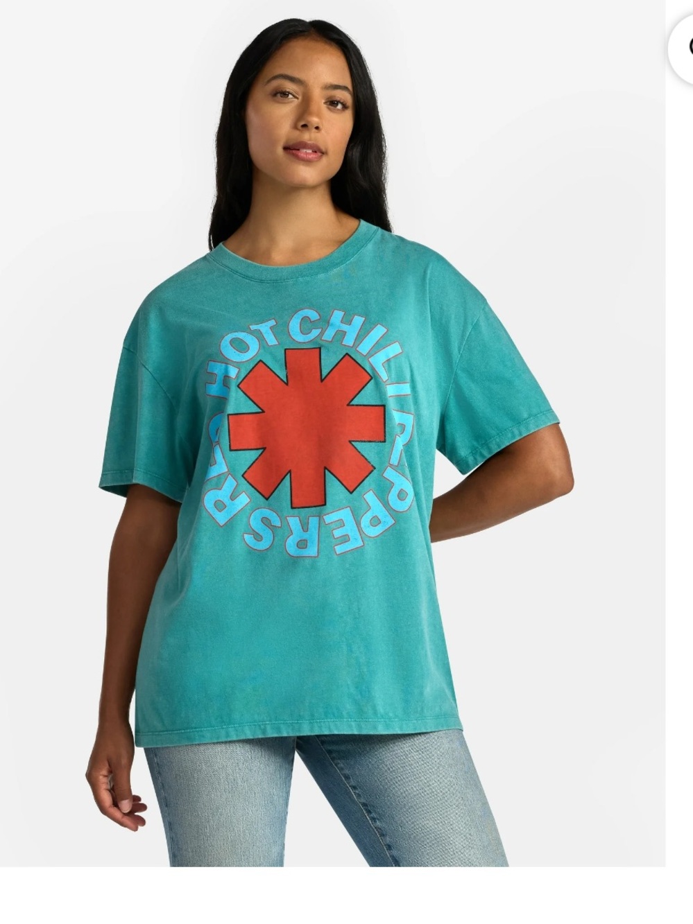 Red Hot Chili Peppers Graphic Band Tee Concert T-Shirt Teal XL